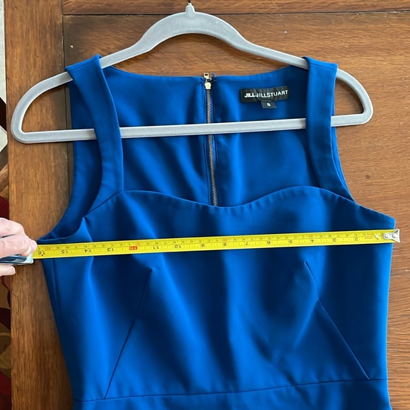 Jill Jill Stuart Blue Sleeveless Sheath Midi Dress with Thigh Slit - Picture 6 of 10